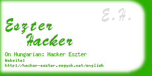 eszter hacker business card